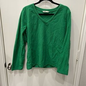 Old Navy Green  V -neck fleece size L